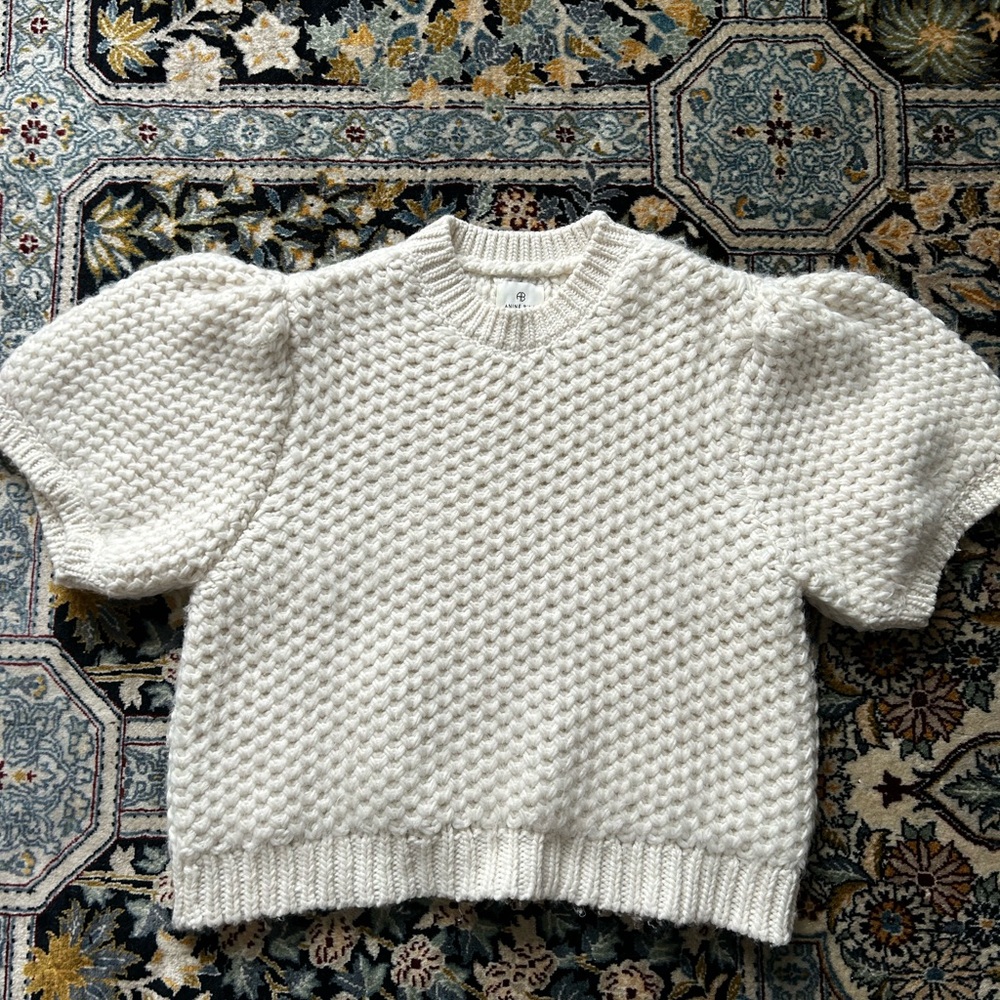 ANINE BING
Brittany merino wool-blend crochet sweater